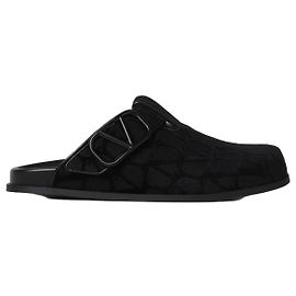 Valentino Sandales Mules Monogram Noir