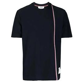 Thom Browne Gestreiftes T-Shirt Blau