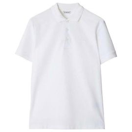 Burberry Kurzarm-Polo aus Baumwolle Weiß