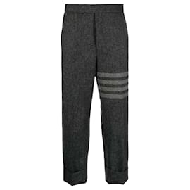 Thom Browne Stripe Backstrap Pants Brown