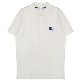 Burberry Polo mit kurzen Ärmeln und Logo Weiß