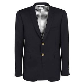Thom Browne Classic Fit RWB Tab Super Twill Wool Jacket Blue
