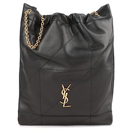 Saint Laurent Bolsa de ombro com corrente e cordão acolchoada Preto