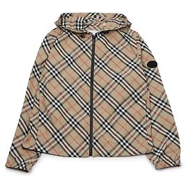 Burberry Veste à capuche Check Marron