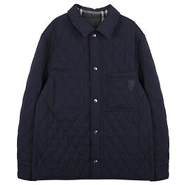 Burberry Reversible Quilted Overshirt Jacket Blue