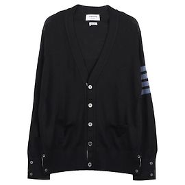 Thom Browne Cardigan mit V-Ausschnitt Blau