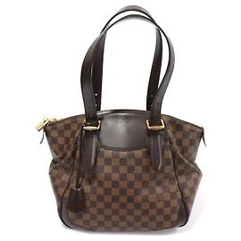 Louis Vuitton Bolsa de Ombro Verona MM em Canvas Damier Ebene Marrom