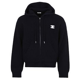 Céline Wollcardigan mit Kapuze Trionphe Patch Blau