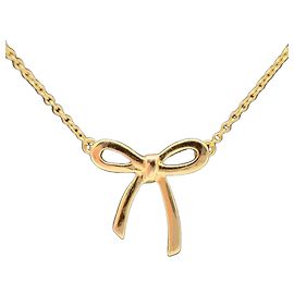 Tiffany & Co Collar de cinta dorada con lazo Amarillo
