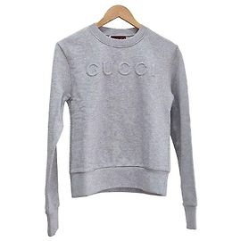 Gucci Sweatshirt mit geprägtem Logo Braun