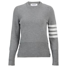 Thom Browne Klassischer Strickpullover Braun