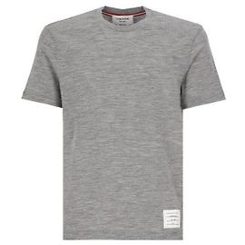 Thom Browne Kurzarm-T-Shirt aus Wolljersey Braun