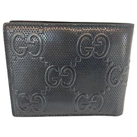 Gucci Embossed GG Leather Wallet Black
