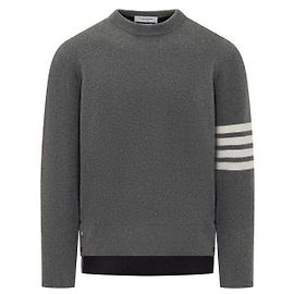 Thom Browne Halb-Pullover aus Merinowolle Braun