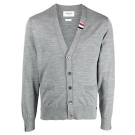 Thom Browne Merinowoll-Cardigan mit Besatz Braun