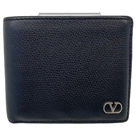 Valentino Logo Signature Wallet Black