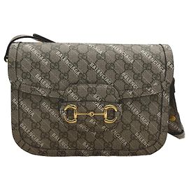 Gucci Bolsa de Ombro Horsebit Marrom