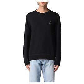 Ralph Lauren Suéter de malha dupla com bordado do logo do pônei Branco