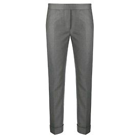 Thom Browne Low Rise Super Twill Wool Skinny Pants Brown