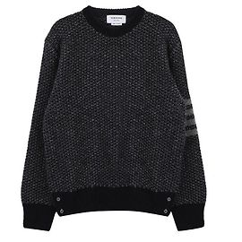 Thom Browne Diagonales Mohair-Strickmodell Blau