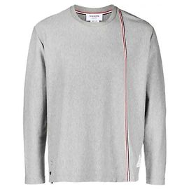 Thom Browne Gestreiftes Langarm-T-Shirt Braun