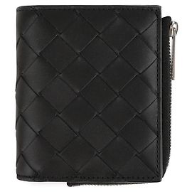 Bottega Veneta Intrecciato Folded Wallet Black
