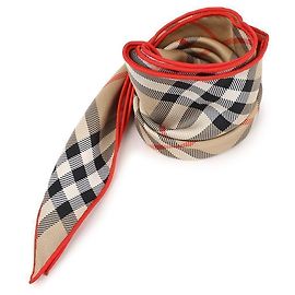 Burberry Lenço de seda Check Marrom