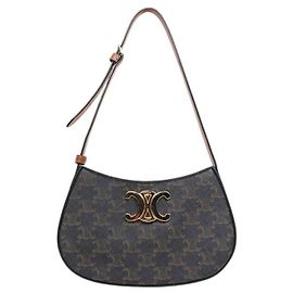 Céline Mittlere Triomphe Canvas Tilly Schultertasche Schwarz