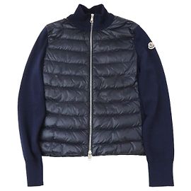 Moncler Leichter gepolsterter Cardigan Marine XS Blau
