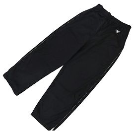 Prada Pantalones anchos de nylon con cremallera y logo triangular negro Negro
