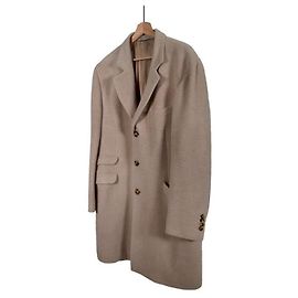 Brunello Cucinelli Men's Alpaca Wool Single Coat Ivory White