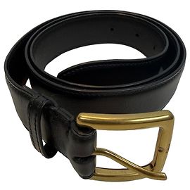 Chloé Cinto de couro preto Chloe com fivela dourada Preto