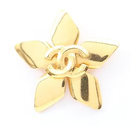 Broche Fleur Marque Coco Chanel Doré
