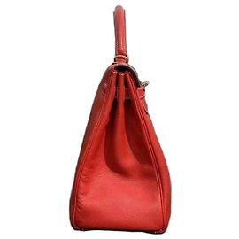 Bolso Hermès Lovecraft 32 Rojo de Cuero Roja