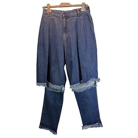 Autre Marque Jeans demi Ksenia Schnaider de denim Azul
