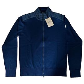 Belstaff Kelby Zip Cardigan Wolle Marineblau Marineblau