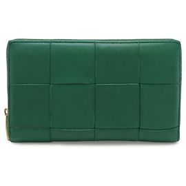 Bottega Veneta Cassette Zip-Around Wallet Green
