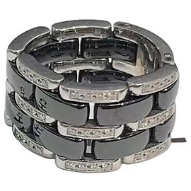 Anillo de cadena Chanel Ultra Collection diamantes oro blanco 18k Plata