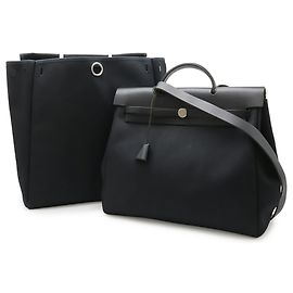 Hermès Hermes Herbag MM Handbag Black