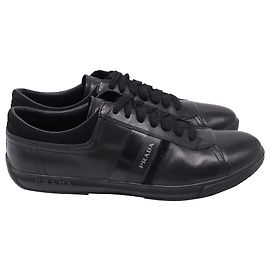 Sneakers basse Prada Sport in pelle nera Nero