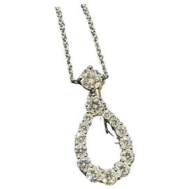 Harry Winston Diamond Loop Medium Single-Ring Diamond Necklace Silvery