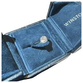Harry Winston Diamantring 0,53 Karat Silber