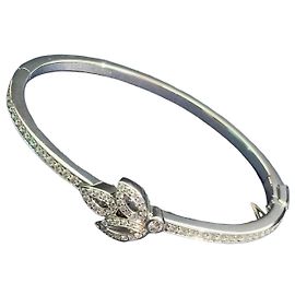 Harry Winston Lily Cluster Diamond Platinum Bracelet Size S Silvery