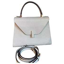 Bolsa Valextra Side Azul Claro em Couro Azul claro
