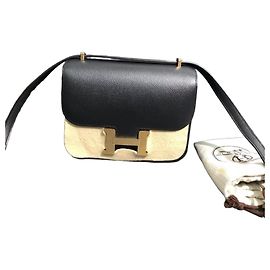 Relógio Hermès Constance 19 Couro Epsom Preto e Dourado Preto