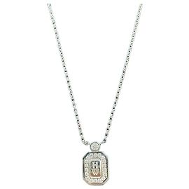 Harry Winston Small Bottle Platinum Perfume Necklace Diamond Silvery