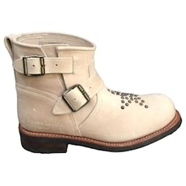 Autre Marque Botas Primeboots de couro bege Bege