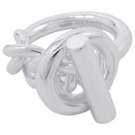 Anello Croisette MM di Hermès Argento