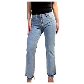 Jeans Helmut Lang bleu clair en coton Bleu clair