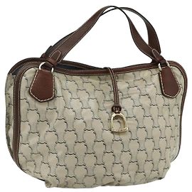 Céline Sac à main CELINE Macadam en toile enduite beige et or Auth ka4145A Beige Doré